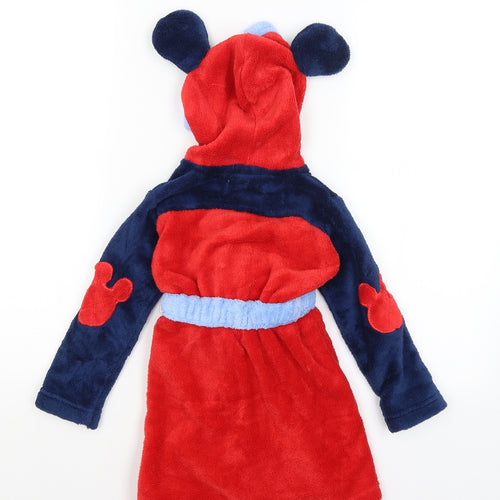 Disney Baby Red Solid  Kimono Gown Size 18-24 Months  - Mickey Mouse