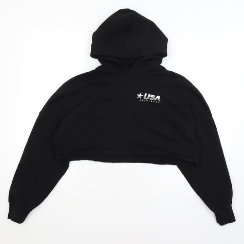 H&M Womens Black   Pullover Hoodie Size S