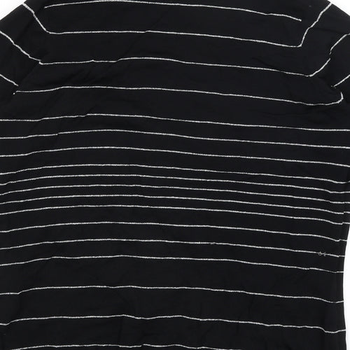 M&Co Womens Black Striped  Pullover Jumper Size 18