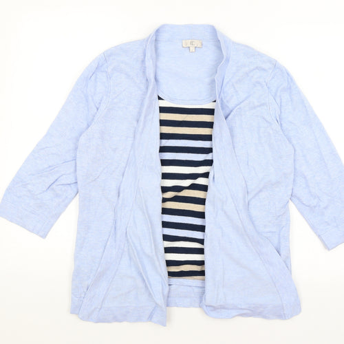 CC Womens Blue Striped  Pullover Jumper Size L