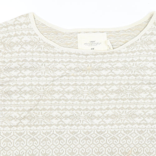 H&M Womens Beige   Pullover Jumper Size L