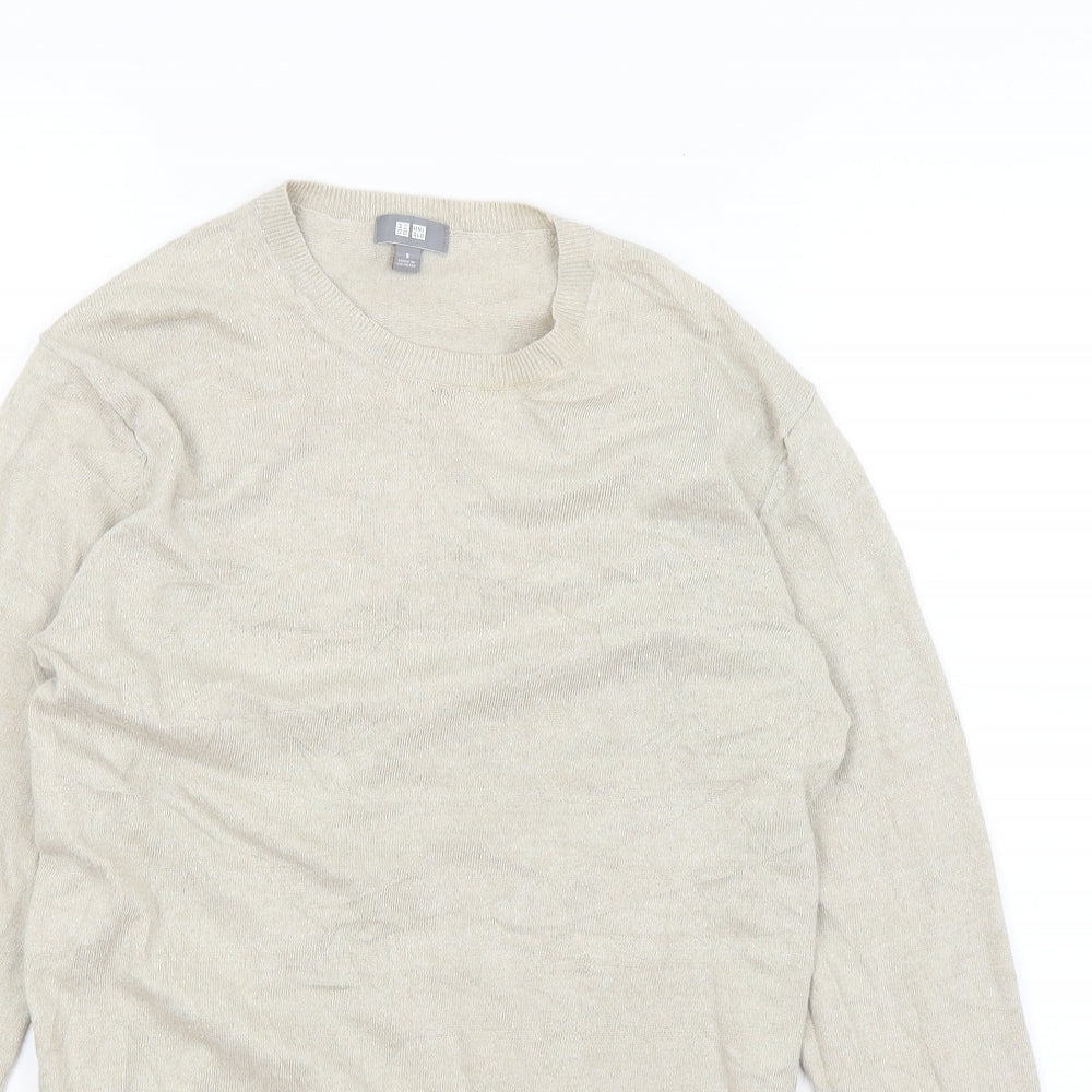 Uni Qlo Womens Beige   Pullover Jumper Size S