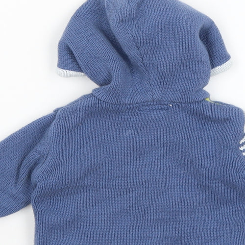 mamas & papas Baby Blue Striped  Full Zip Jumper Size 0-3 Months