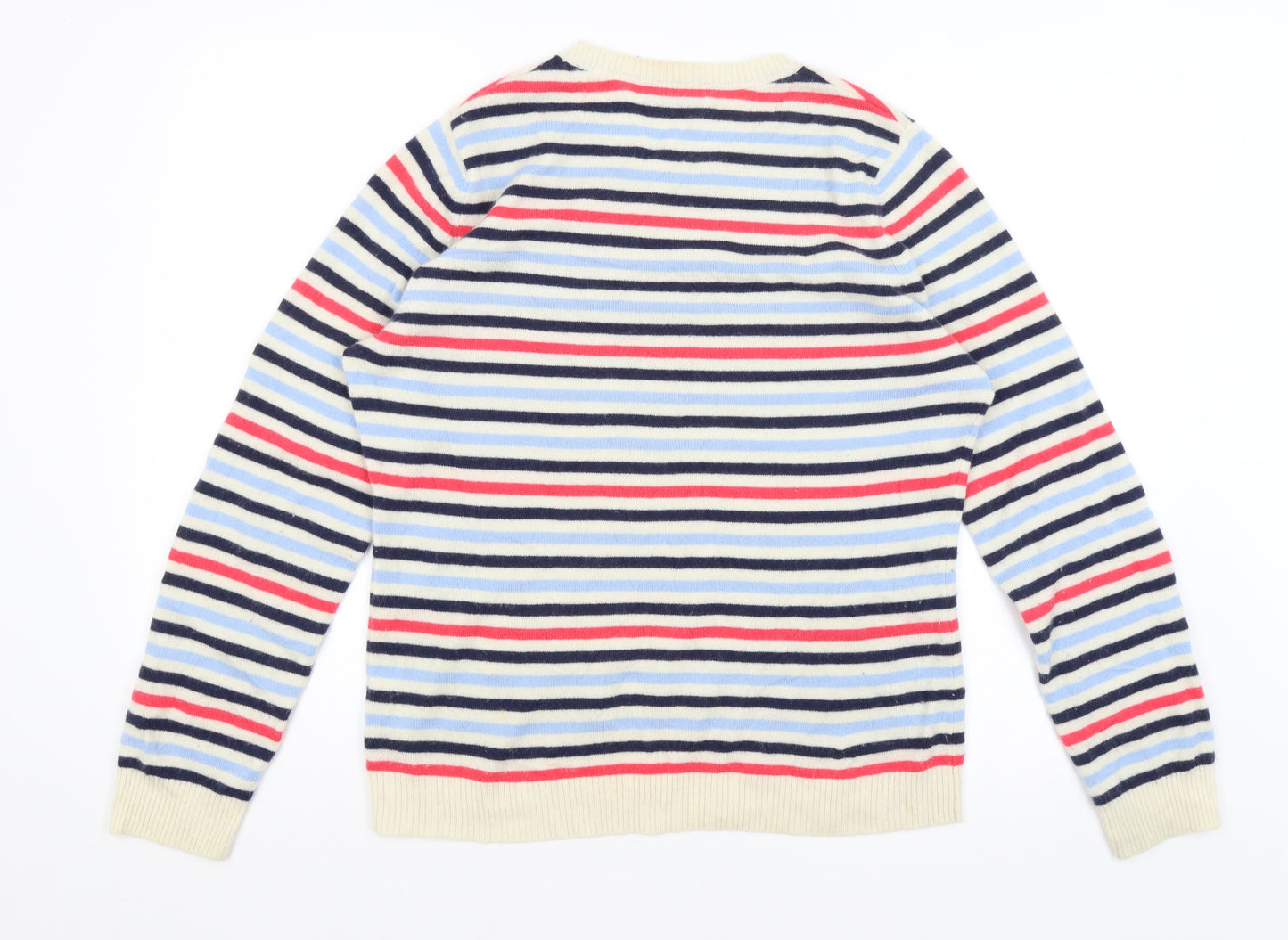 Collection Womens Ivory Striped  Pullover Jumper Size 16