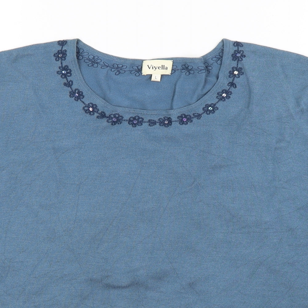 Viyella Womens Blue   Basic T-Shirt Size L