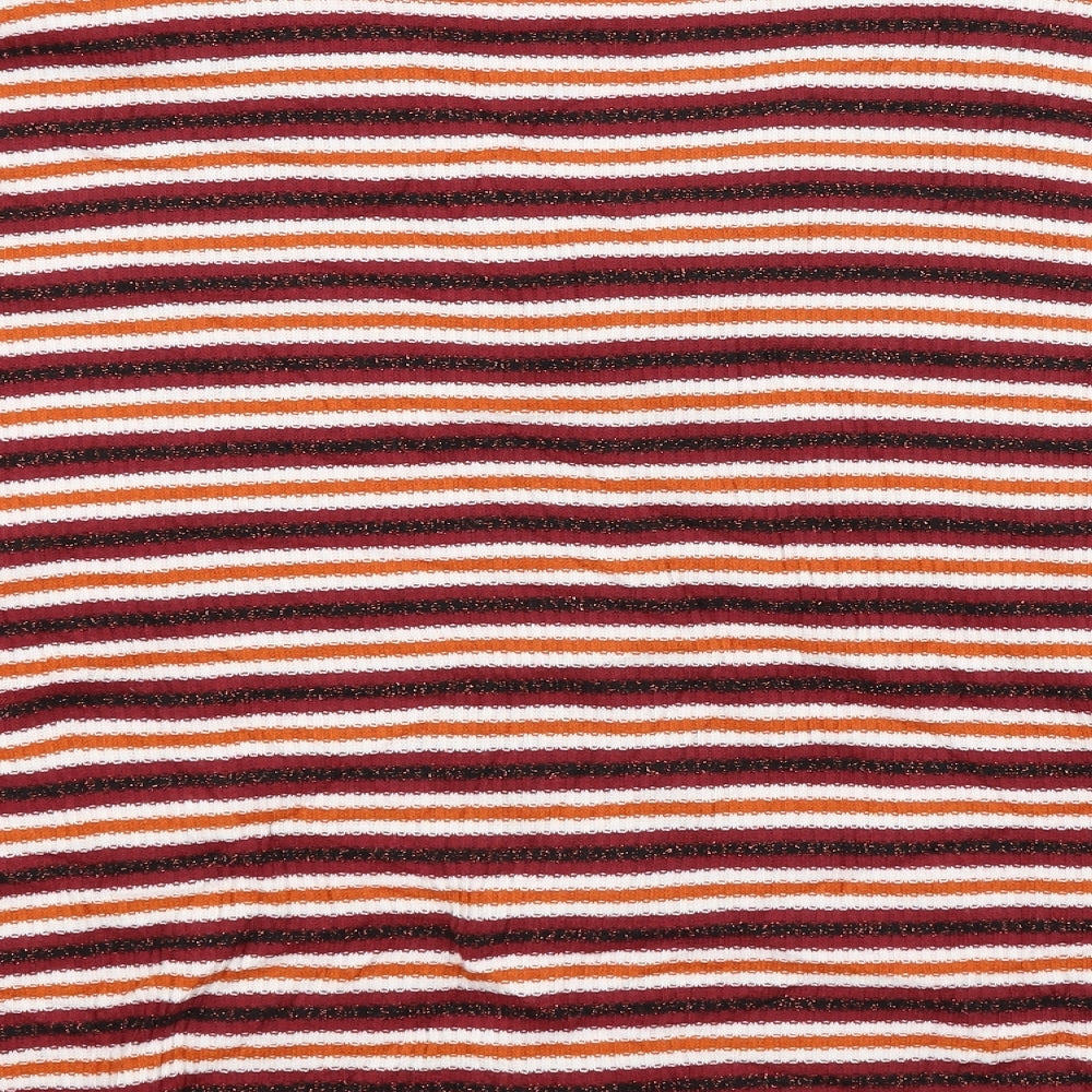 New Look Womens Red Striped  Cardigan Jumper Size L