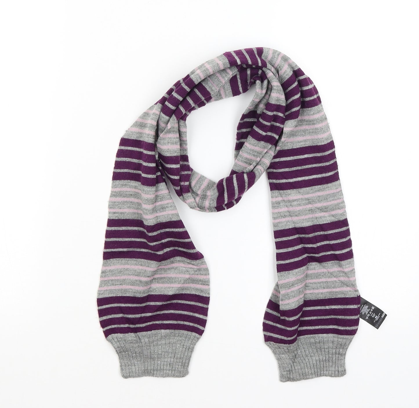 H&M Womens Grey Striped   Scarf