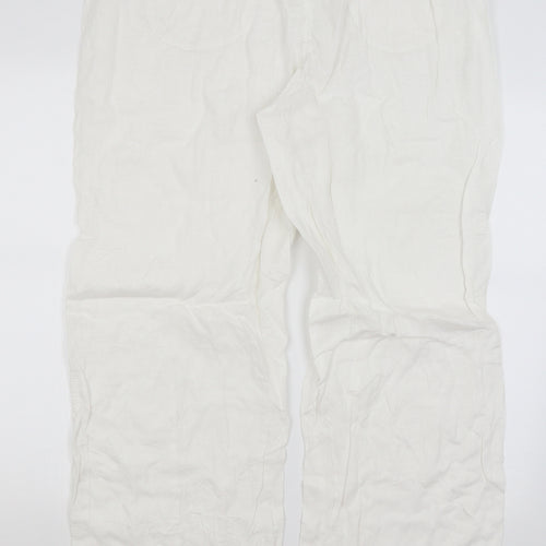 Preworn Womens White   Trousers  Size 16 L29 in