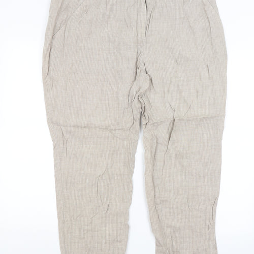 Autograph Womens Beige   Trousers  Size 18 L26 in