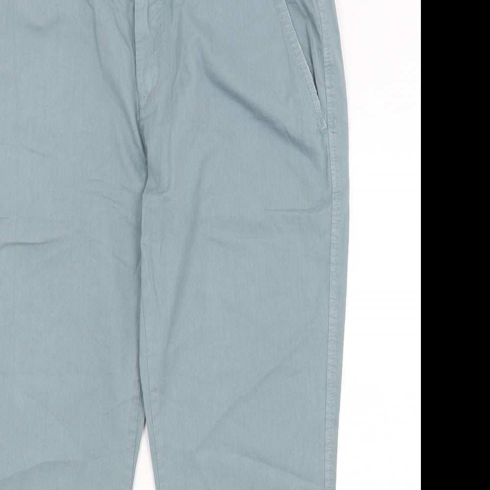 M&S Womens Blue   Chino Trousers Size 16 L25 in