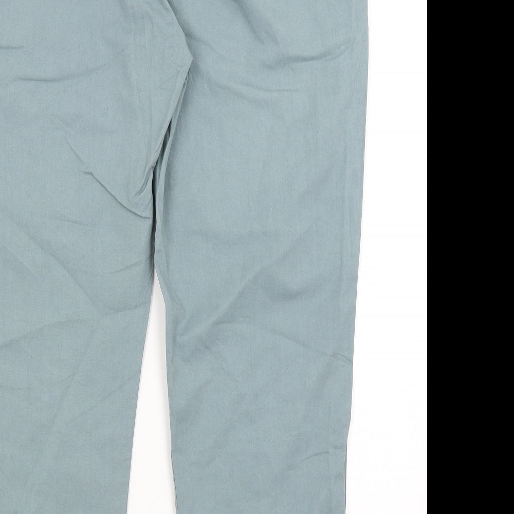 M&S Womens Blue   Chino Trousers Size 16 L25 in