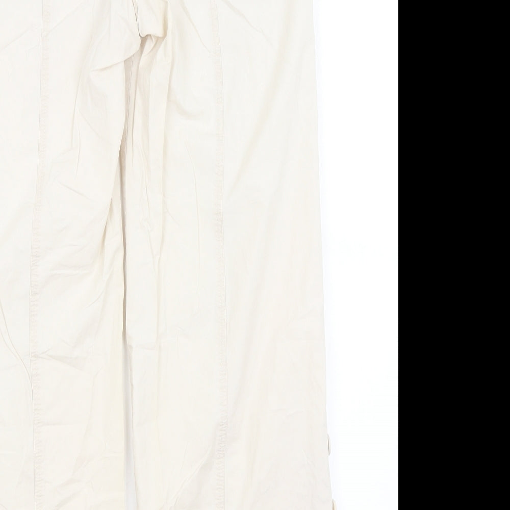 Dorothy Perkins Womens Beige   Cargo Trousers Size 10 L25.5 in