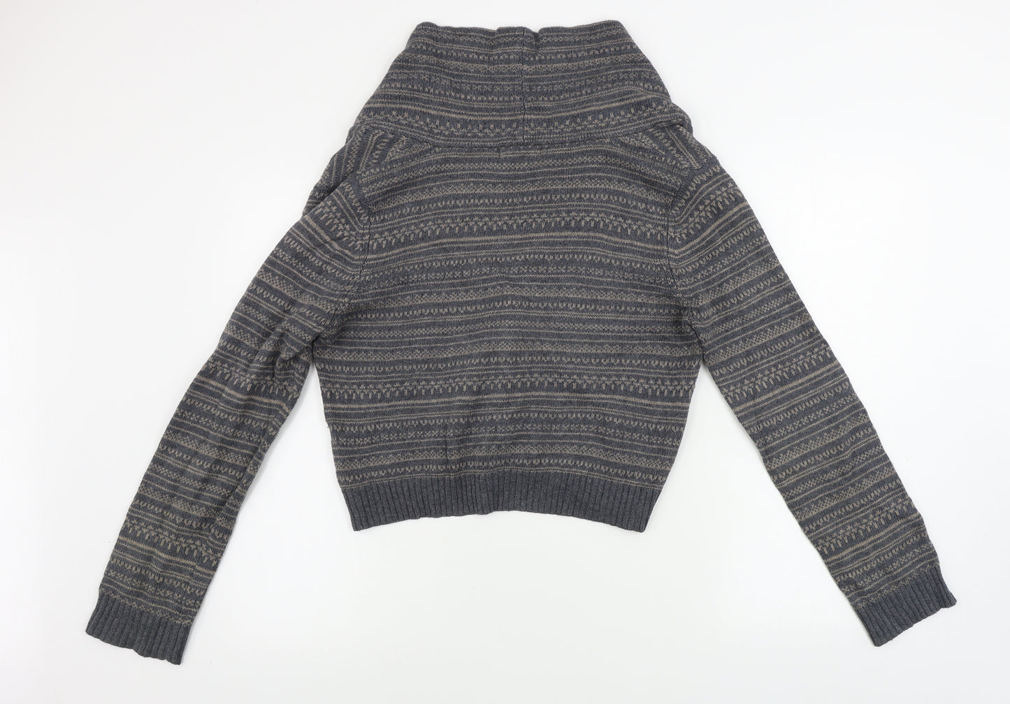 Sandwich  Womens Grey Striped  Cardigan Jumper Size L