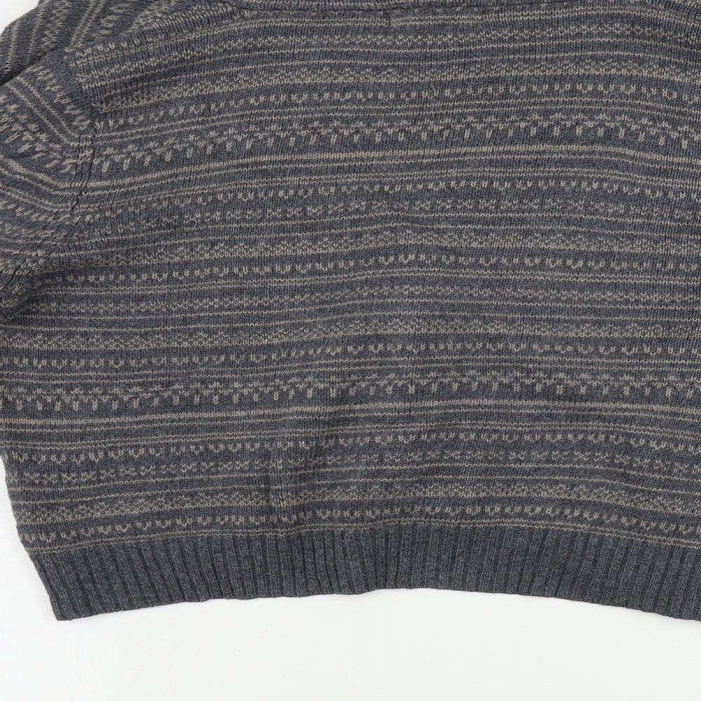 Sandwich  Womens Grey Striped  Cardigan Jumper Size L