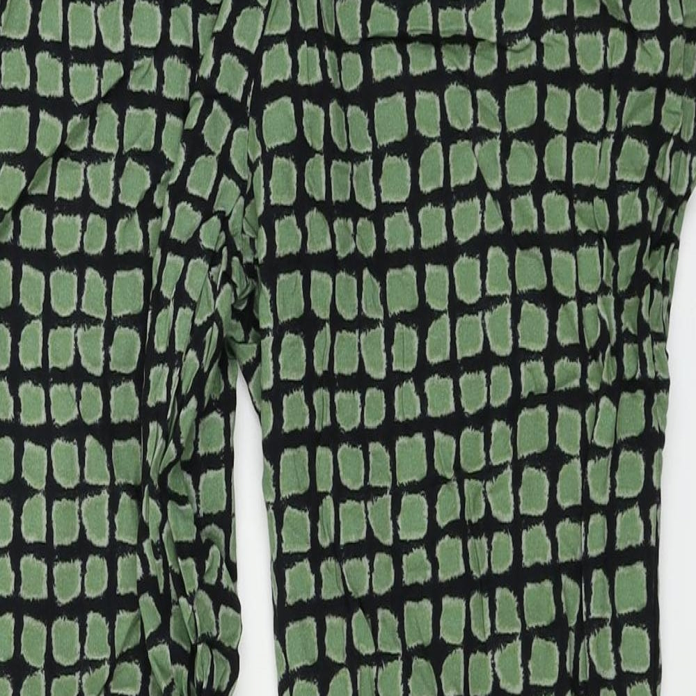 NEXT  Womens Green Animal Print  Trousers  Size 10 L27 in