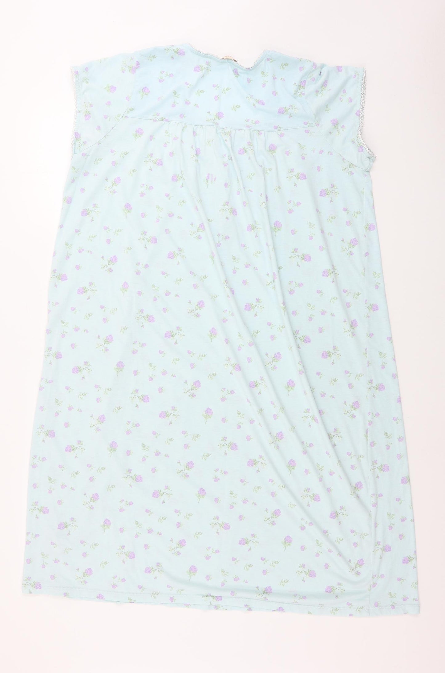 Classic Womens Blue Floral  A-Line  Size 16