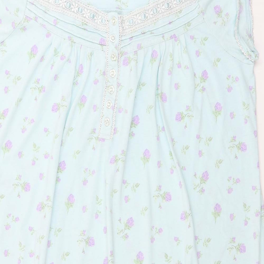 Classic Womens Blue Floral  A-Line  Size 16