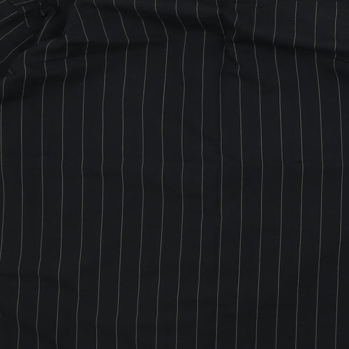 Cedar Wood State  Mens Black Striped   Button-Up Size 15