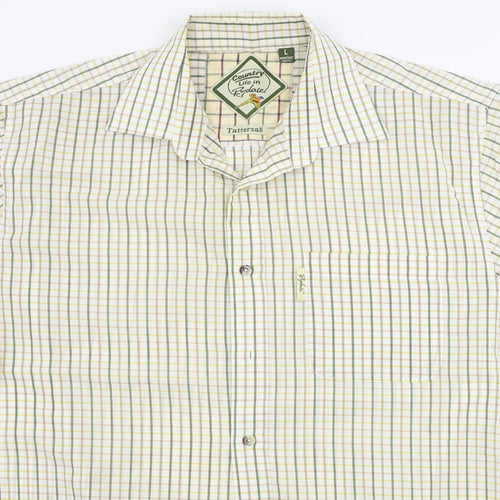 Country Life in Rydale  Mens Beige Check   Button-Up Size L