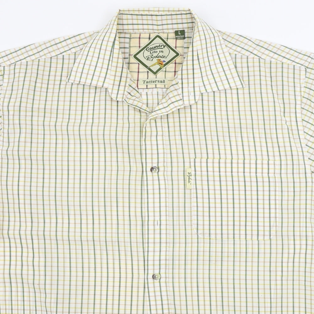 Country Life in Rydale  Mens Beige Check   Button-Up Size L