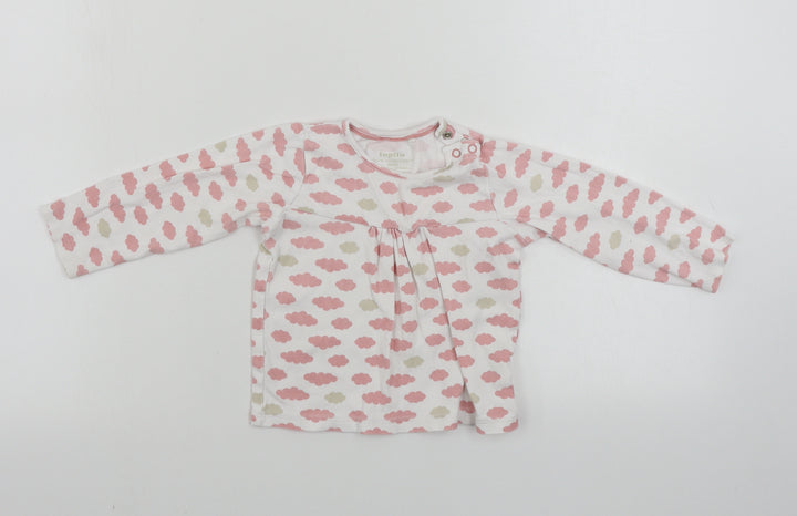 Lupilu Girls White   Basic T-Shirt Size 12-18 Months