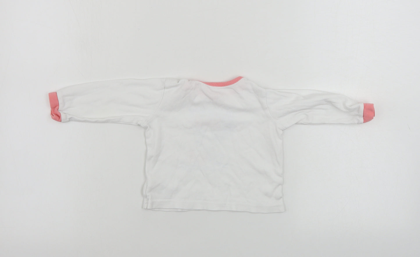 George  Girls White   Basic T-Shirt Size 12-18 Months  - Mickey mouse