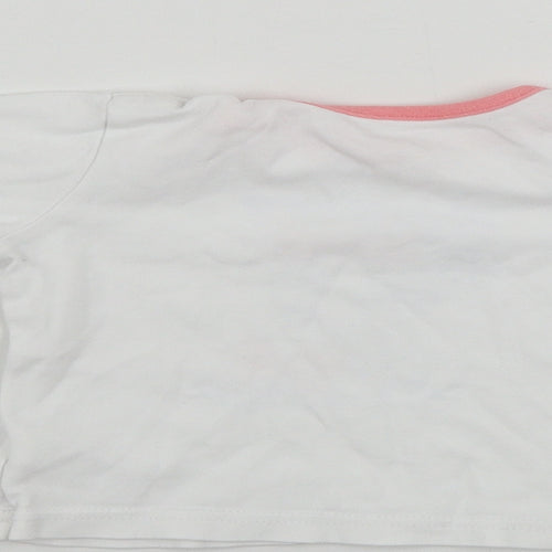 George  Girls White   Basic T-Shirt Size 12-18 Months  - Mickey mouse