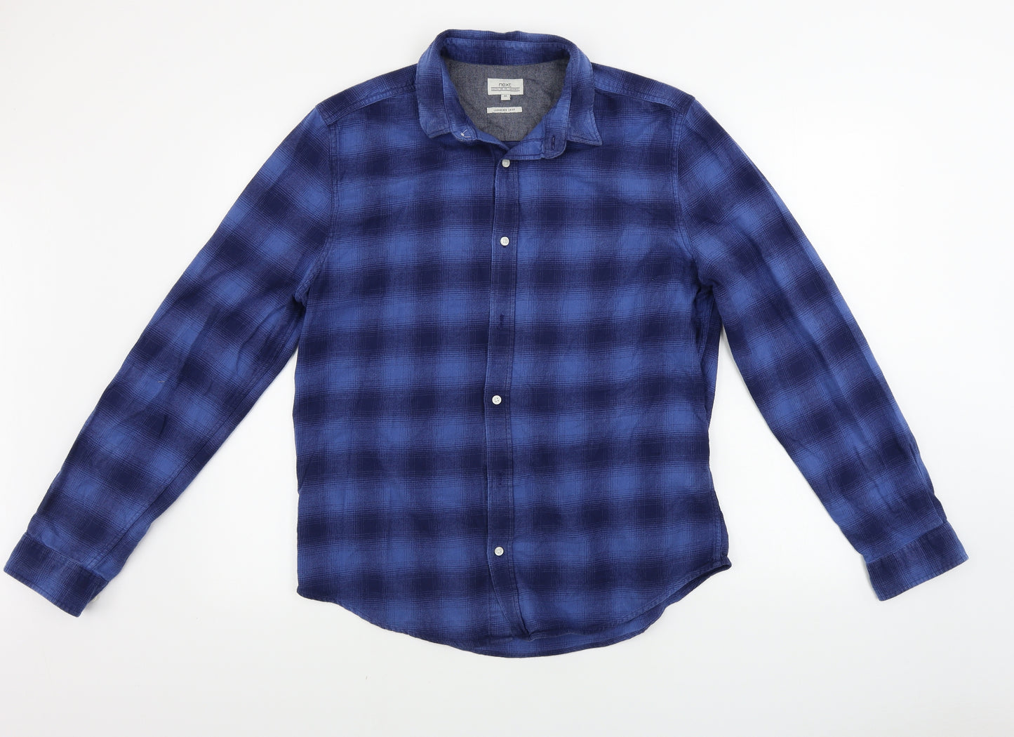 NEXT  Mens Blue Check   Button-Up Size M