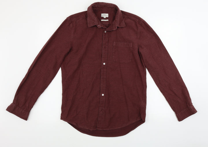 NEXT Mens Brown Button-Up Size M