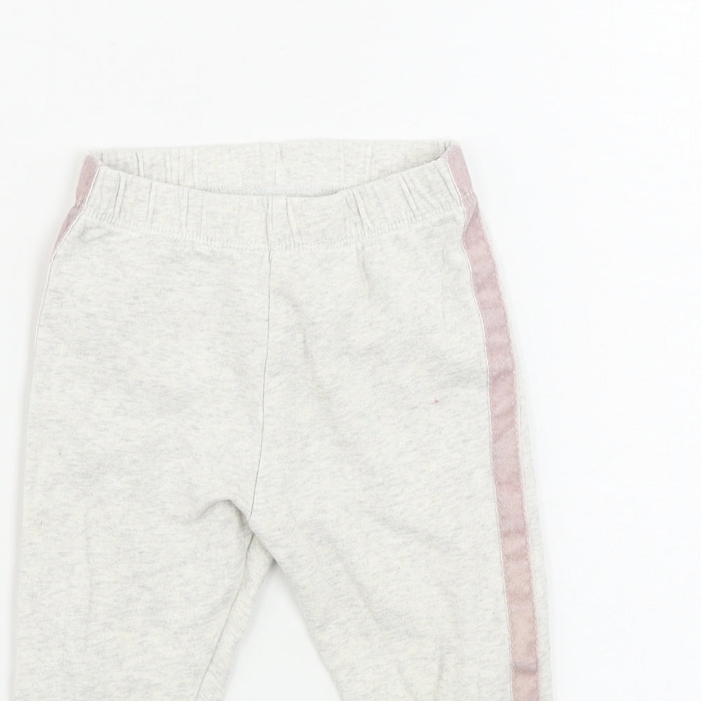 F&F  Girls Beige   Sweatpants Trousers Size 9-12 Months