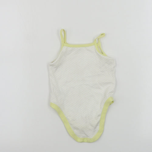 Nutmeg  Girls White   Basic Tank Size 12-18 Months