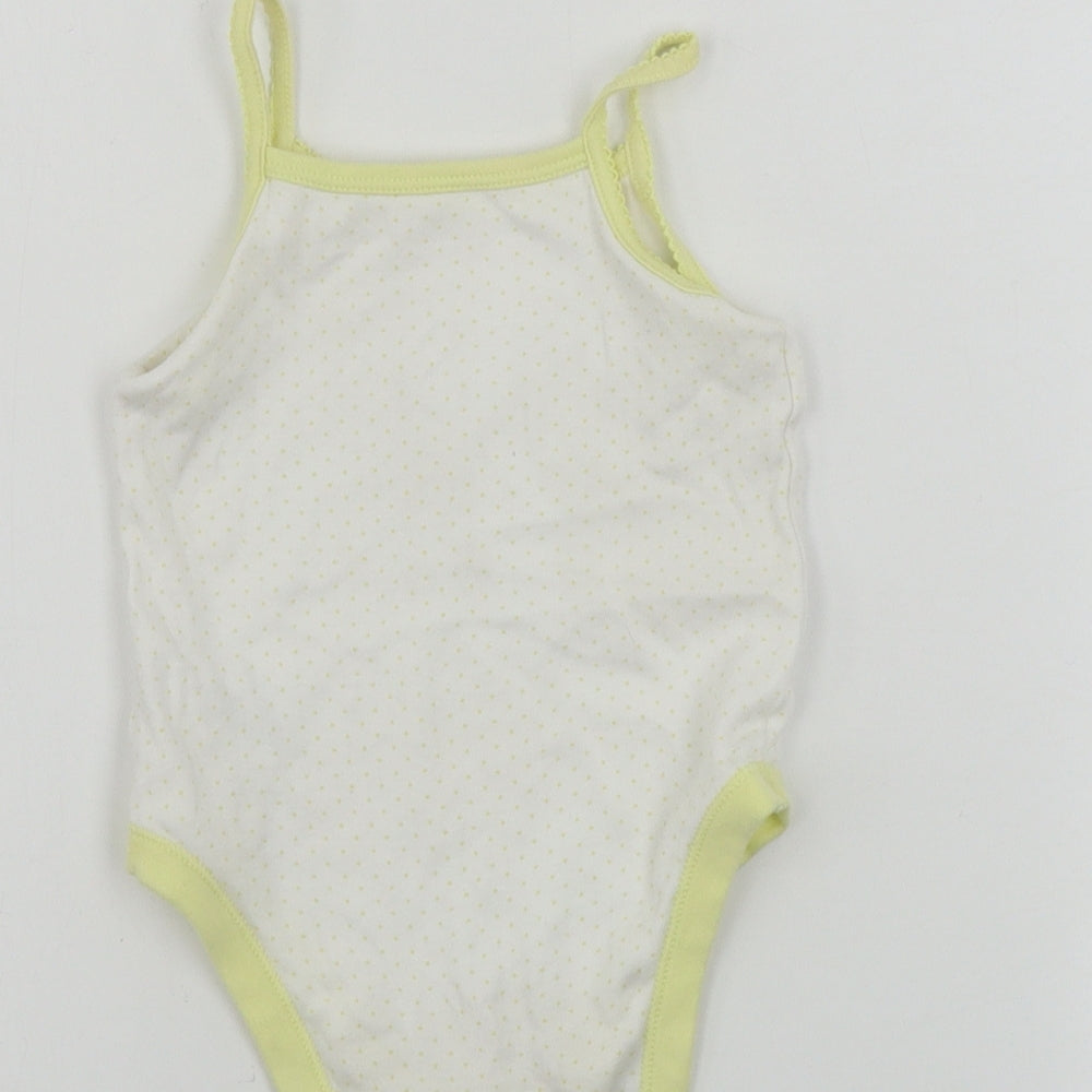 Nutmeg  Girls White   Basic Tank Size 12-18 Months