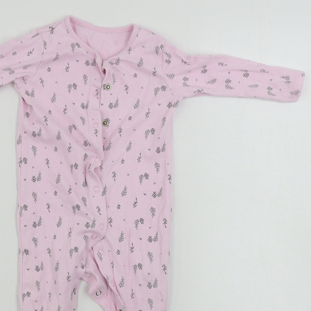 F&F  Girls Pink   Babygrow One-Piece Size 9-12 Months