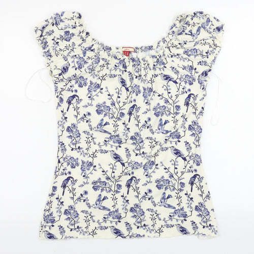 Joe Browns  Womens Beige Floral  Basic Blouse Size 16