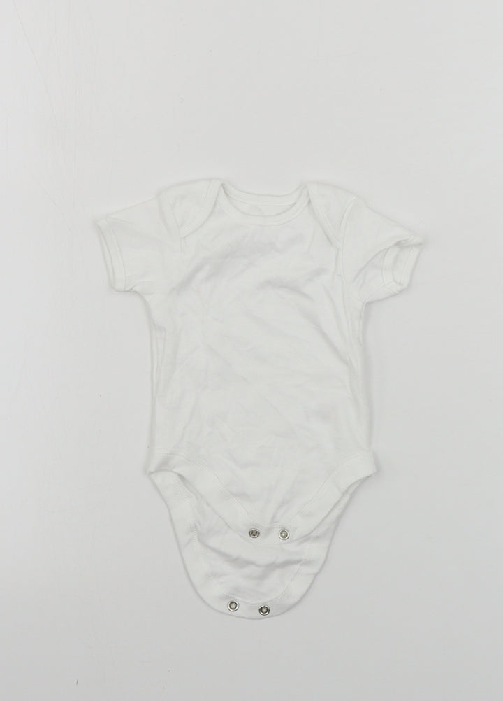 George  Boys White   Babygrow One-Piece Size 0-3 Months