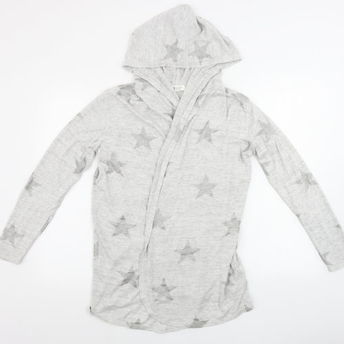 H&M  Girls Grey   Cardigan Jumper Size 14 Years  - Star pattern