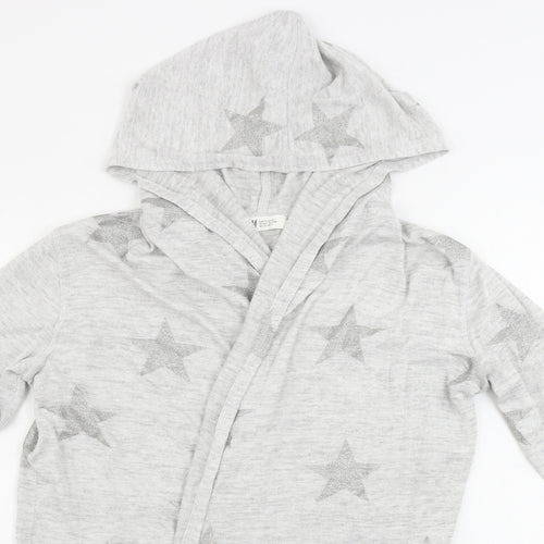 H&M  Girls Grey   Cardigan Jumper Size 14 Years  - Star pattern