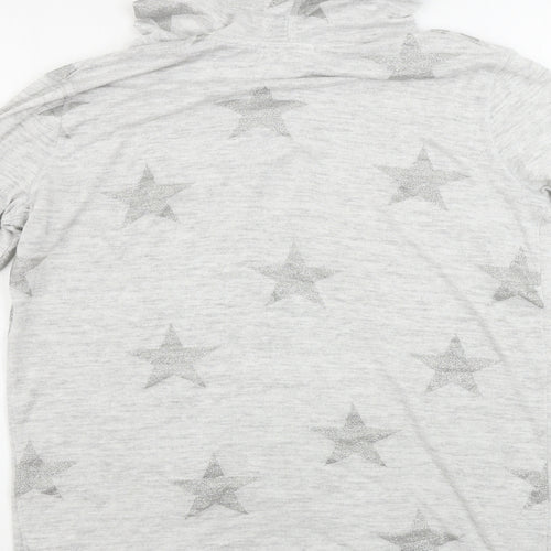 H&M  Girls Grey   Cardigan Jumper Size 14 Years  - Star pattern