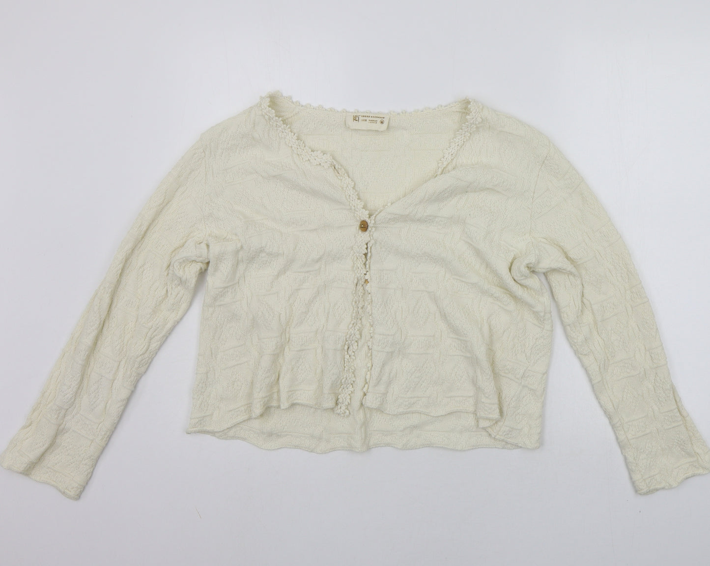 green knitwear Womens Beige   Cardigan Jumper Size M