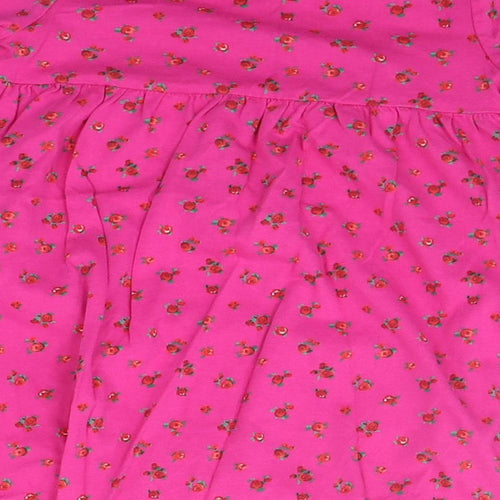 George Girls Pink Floral  T-Shirt Dress  Size 2-3 Years