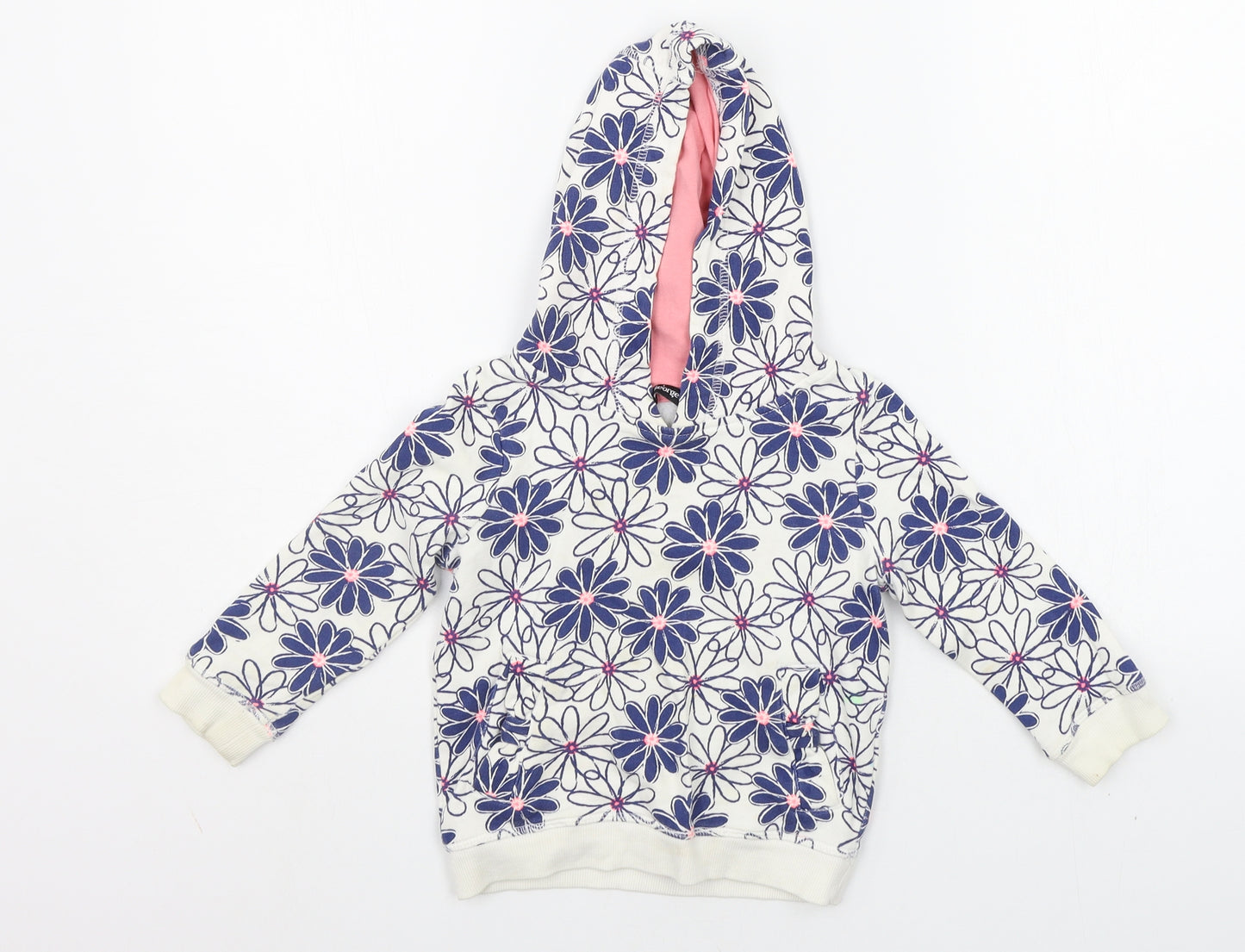 George Boys Blue Floral  Pullover Hoodie Size 2-3 Years