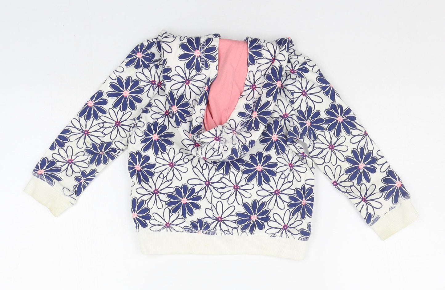 George Boys Blue Floral  Pullover Hoodie Size 2-3 Years