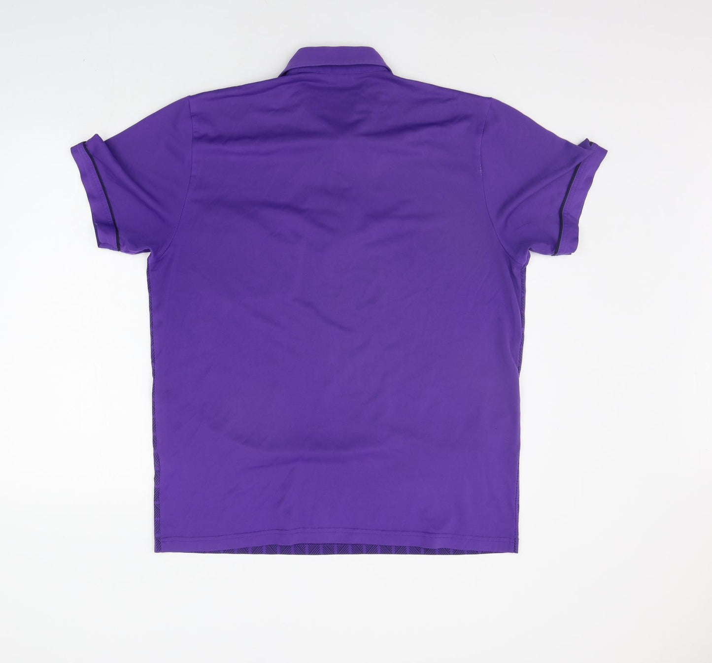 Gabicci Mens Purple Geometric   Polo Size M