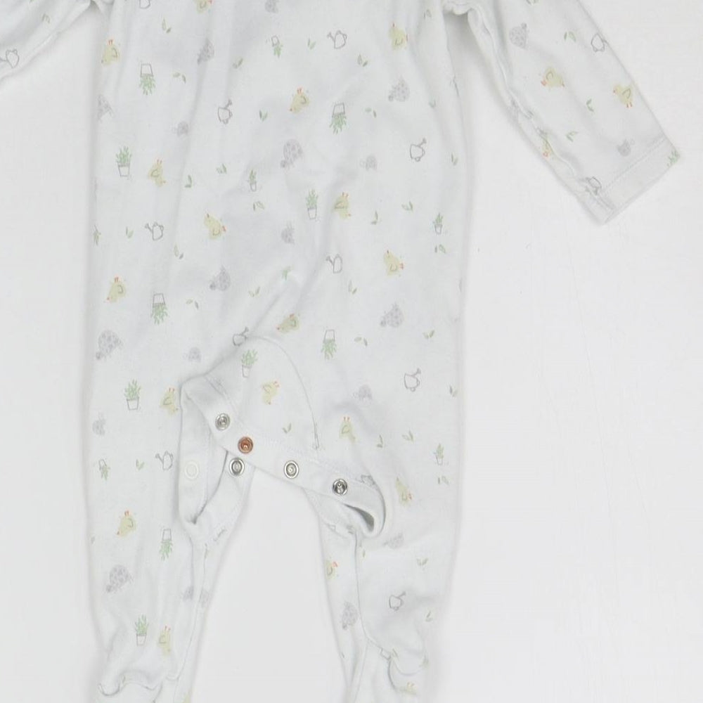 Primark Baby White Geometric  Babygrow One-Piece Size 6-9 Months