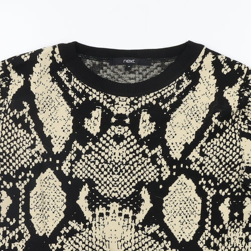 NEXT Womens Beige Animal Print  Pullover Jumper Size 10
