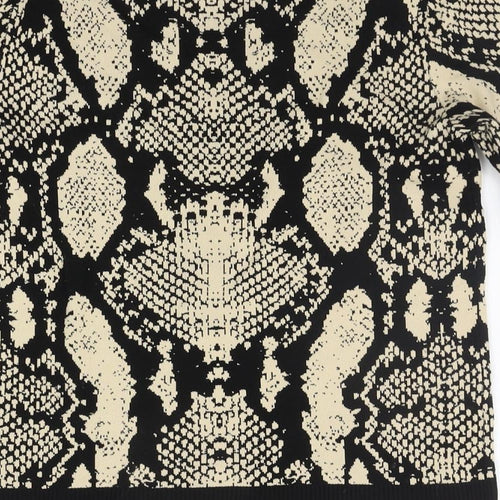 NEXT Womens Beige Animal Print  Pullover Jumper Size 10