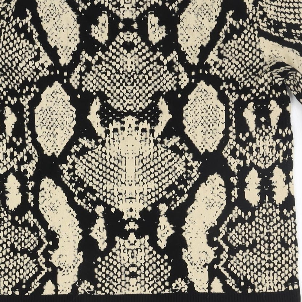 NEXT Womens Beige Animal Print  Pullover Jumper Size 10