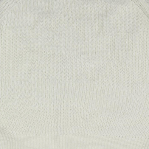 Boohoo Womens White   Pullover Jumper Size S