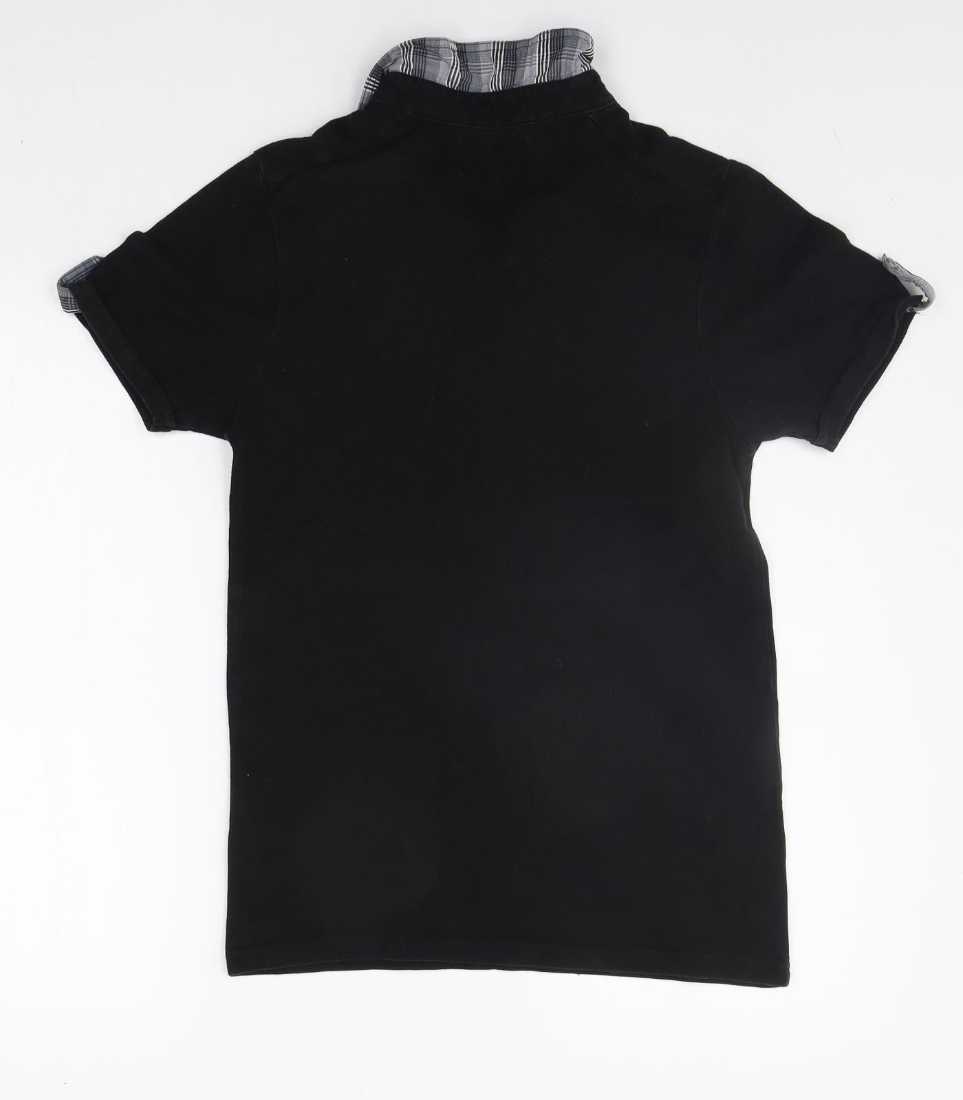 River Island Mens Black    Polo Size XS