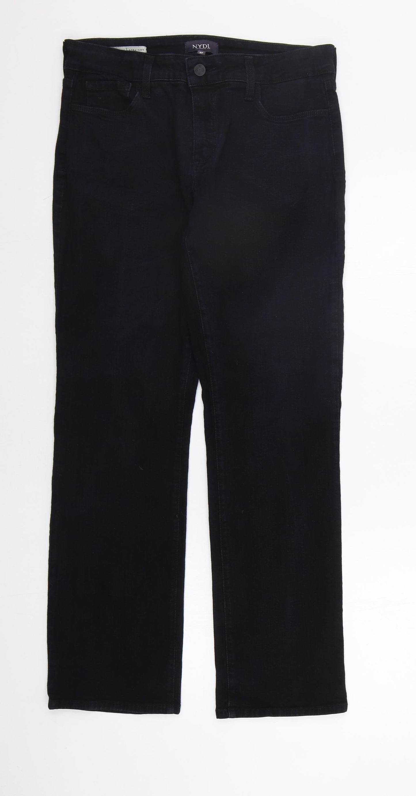 NYJD Womens Black   Straight Jeans Size 8 L27 in